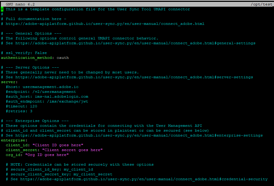 Adobe User Sync Server installieren mit OAuth auf Ubuntu 22.04