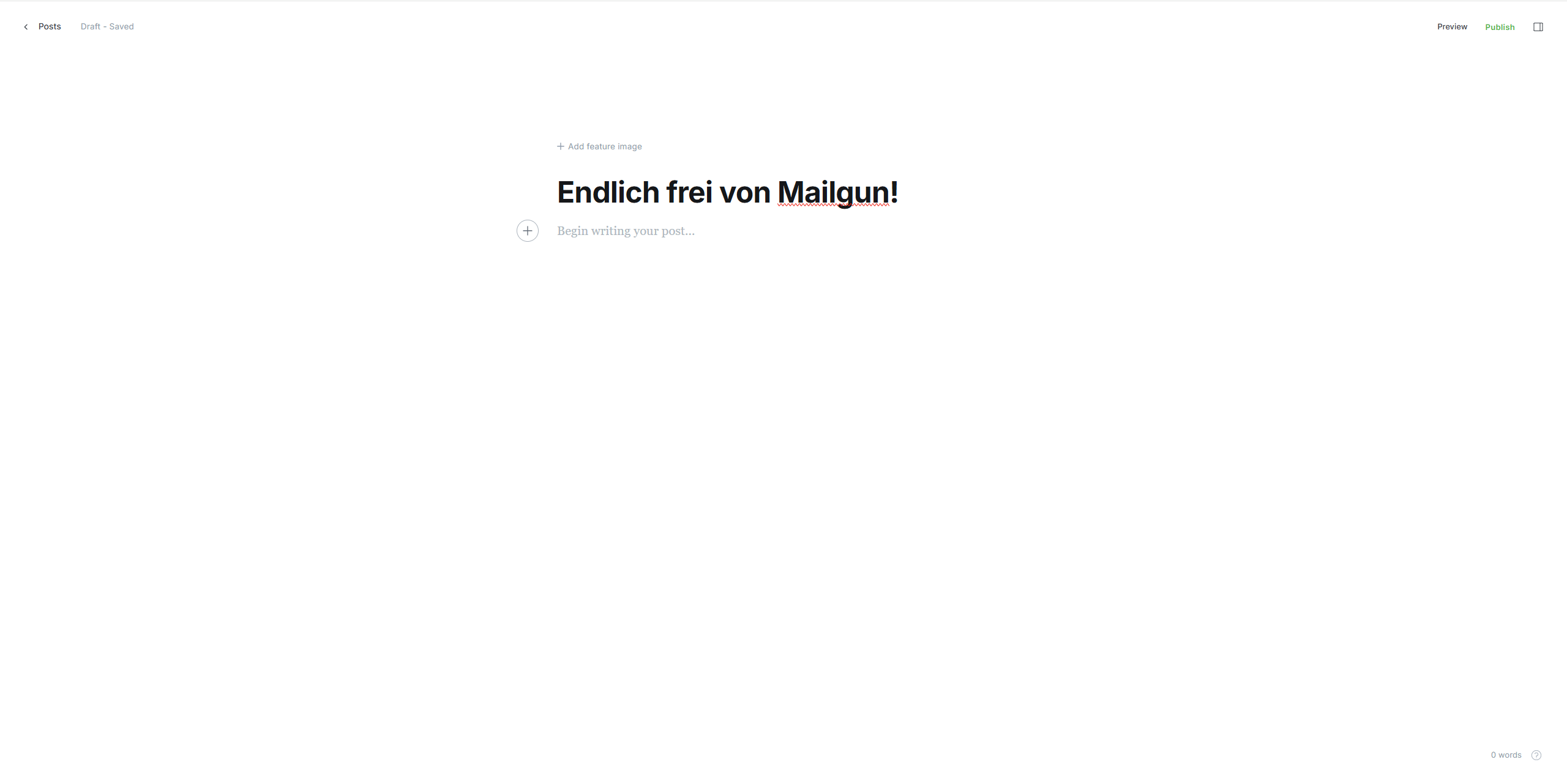 Ghost CMS: Newsletter ohne Mailgun versenden (SMTP)